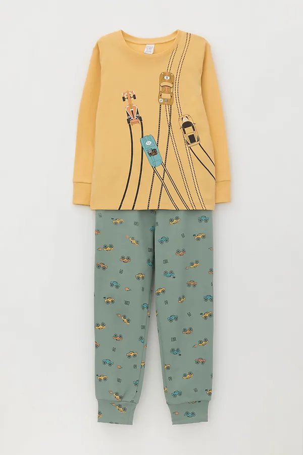Пижама CROCKID, пшеница,гонки на весеннем зеленом - фото 2