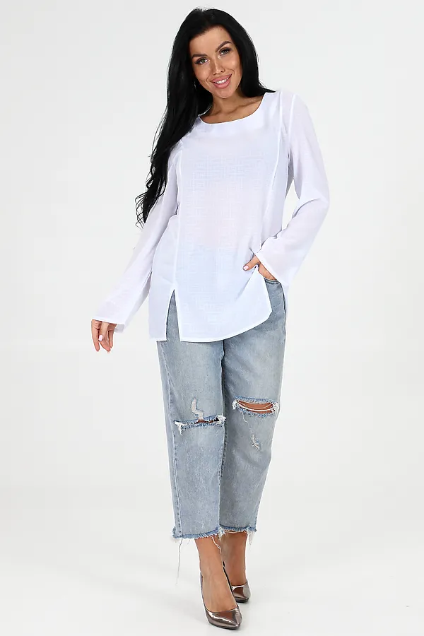 Туника 52162 НАТАЛИ, белая клетка - фото 2