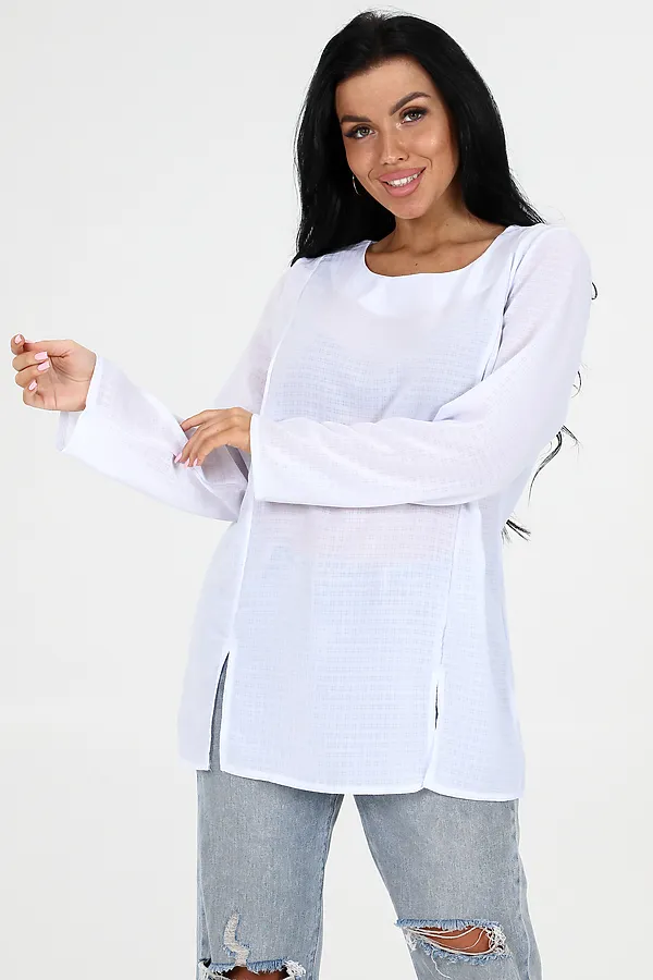 Туника 52162 НАТАЛИ, белая клетка - фото 2