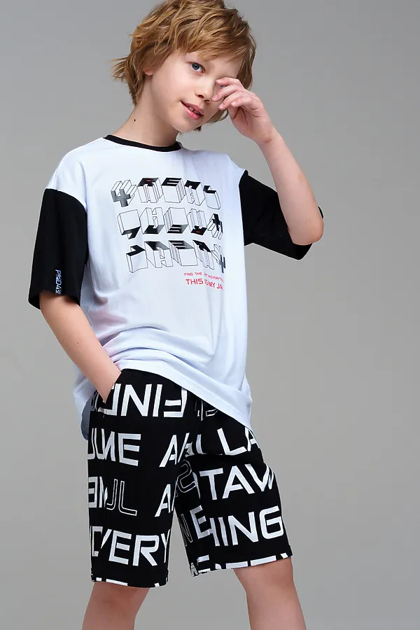 Шорты PLAYTODAY, черный,белый - фото 2