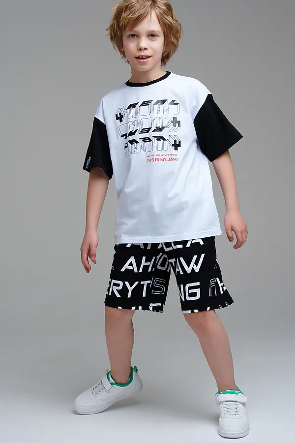 Шорты PLAYTODAY, черный,белый - фото 2