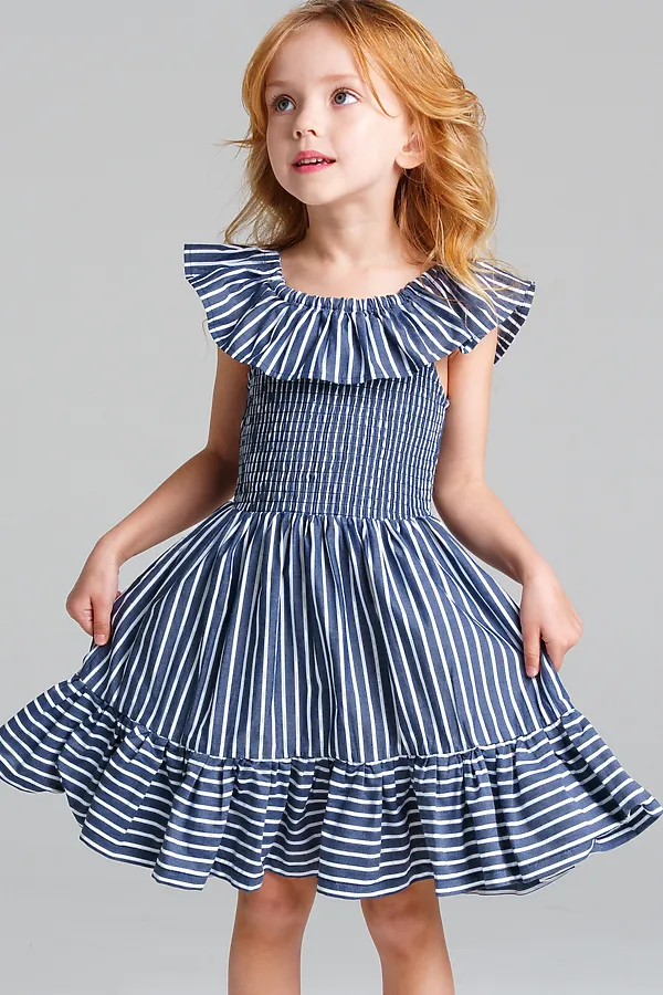 Платье PLAYTODAY, тёмно-синий,белый - фото 2