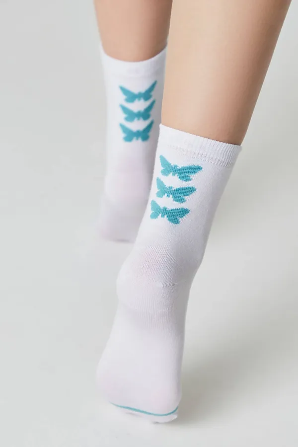 Носки ESLI, белый-бирюза - фото 2