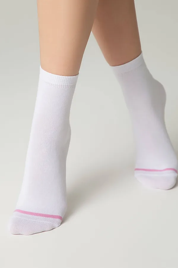 Носки ESLI, белый-розовый - фото 2