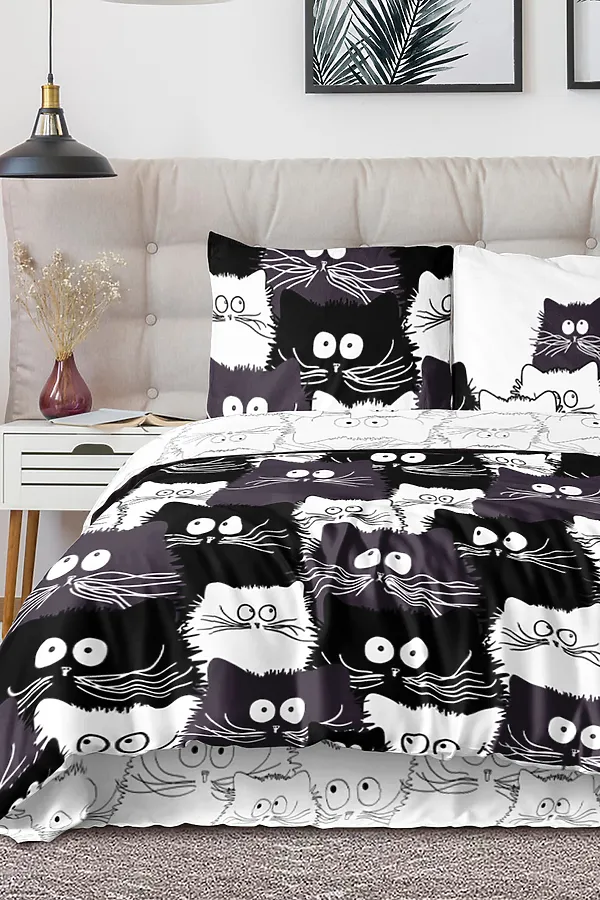 КПБ PAVLine Коты Компания вид 1 бязь 1,5 спл НАТАЛИ, в ассортименте - фото 2