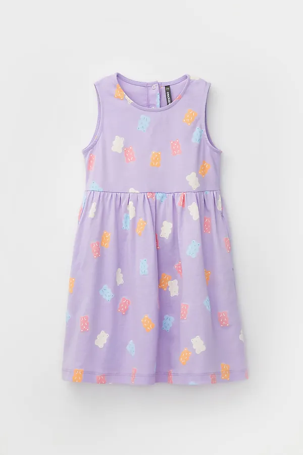 Платье  CROCKID, пастельно-лиловый,мишки к459 - фото 2