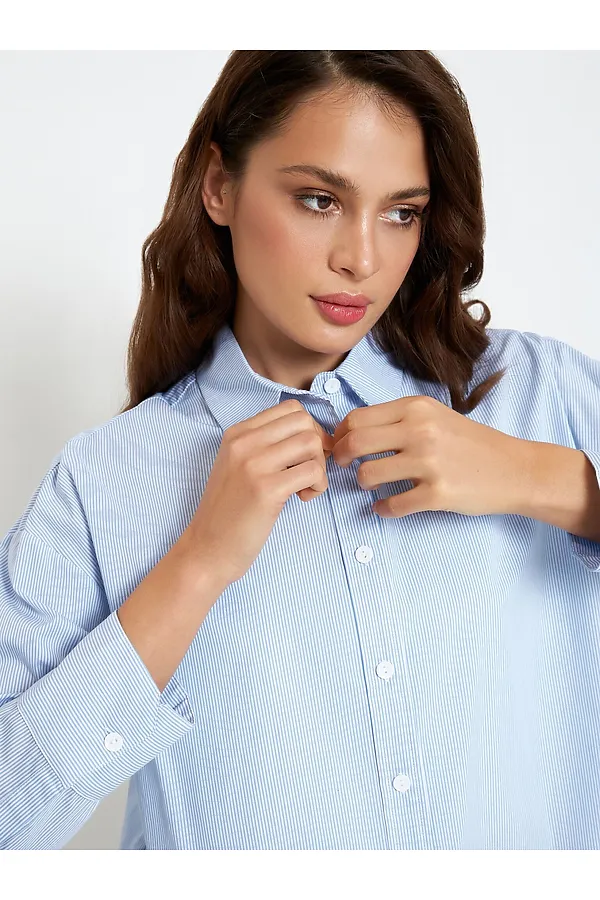 Блуза CONCEPT CLUB, голубая полоска - фото 2