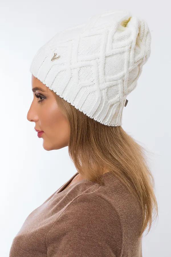Шапка VAY, молоко - фото 2
