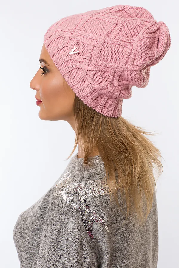 Шапка VAY, розовая дымка - фото 2