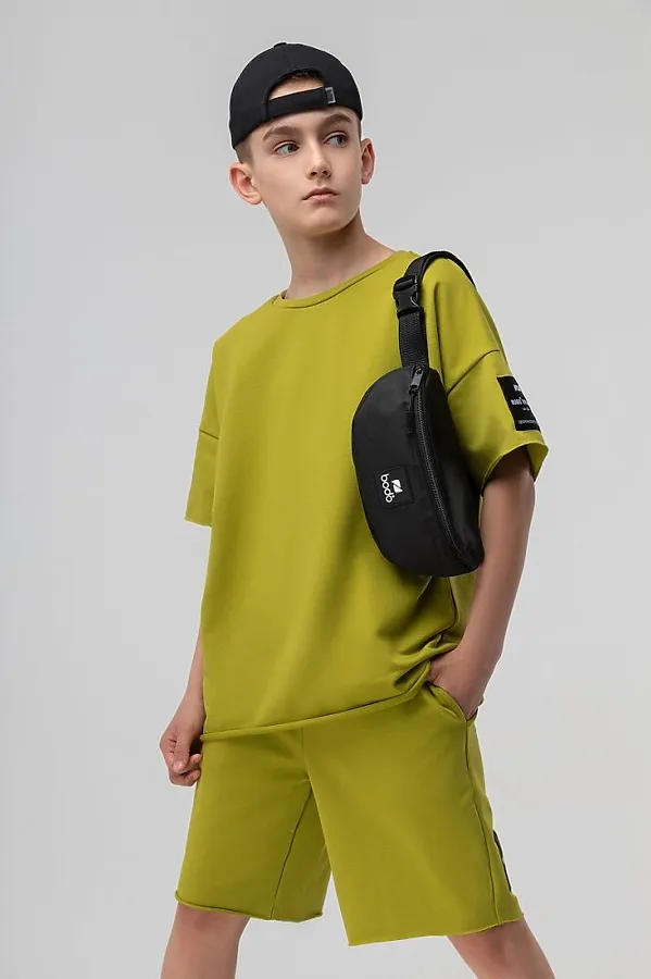 Костюм (Футболка+Шорты) BODO, оливковый - фото 2