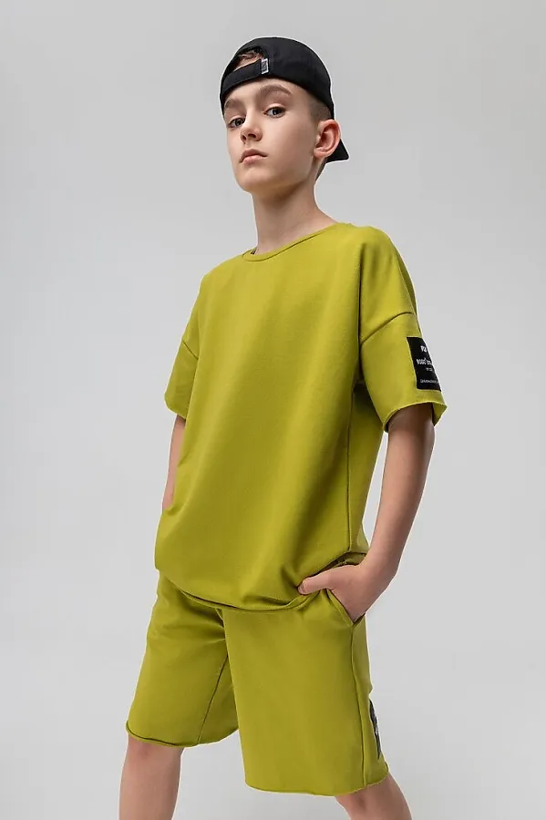 Костюм (Футболка+Шорты) BODO, оливковый - фото 2