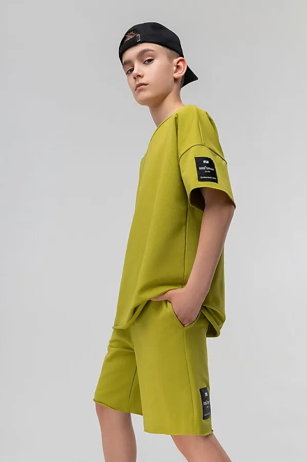 Костюм (Футболка+Шорты) BODO, оливковый - фото 2