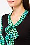Блузка VAY (Черный/косы зеленый) 182-3438-001/1065-5 #100337