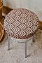 Подушка для мебели Сидушка на табурет круглая НАТАЛИ (Бежевый/листок) 49242 #1017039
