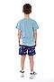 Пижама с шортами Невесомость детская короткий рукав с шортами НАТАЛИ (Голубой) 49688 #1020424