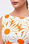 Платье TUTACHI (Белый/оранжевый) 2633 #125053