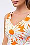 Платье TUTACHI (Оранжевый/белый) 2630 #125212