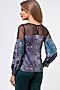 Блуза TUTACHI (Изумруд/фиолетовый) М1644 #127385