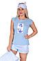 Пижама Старые бренды (Голубой+клетка с рисунком) Д 82 #127712