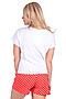 Пижама Старые бренды (Белый+горох на красном) ЖП 022 #128029