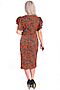 Платье Старые бренды (Красный+цветочный принт) П 701 #128366