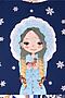Платье АПРЕЛЬ (Синий43+зимние домики) #175015