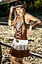 Костюм девушки-ковбоя LA MASCARADE (Темно-коричневый, белый) 101603 #187191