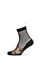 Носки с вышивкой "Встреча под цветочным дождем" LE CABARET (Антрацитово-серый, золотистый) 204270 #191299