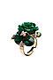 Кольцо "Изабелла" Nothing Shop (Золотистый, зеленый) 206374 #194082