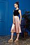 Плиссированная юбка Летящая походка Амели MERSADA (Бледно-розовый, черный) 201855 #195657