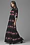 Платье длиное MERSADA (Черный, розовый) 100568 #203013