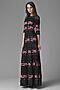 Платье длиное MERSADA (Черный, розовый) 100568 #203013