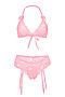 Комплект белья "Самая красивая": бюстгальтер и трусики с подвязками LE CABARET (Розовый) 292535 #204028