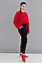 Костюм (брюки+футболка) LADY TAIGA (Черный, красный) К1569-13 #225191
