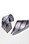 Комплект: галстук и платок-паше SIGNATURE (Серый, темно-серый, розовый,) 209706 #228999