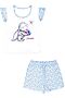 Пижама АПРЕЛЬ (Белый+цветочки голубой) #266012
