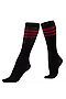 Носки высокие женские носки цветные носки "Флэш" КРАСНАЯ ЖАРА (Темно-красный, черный) 295198 #273848