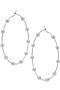 Серьги-кольца "Жемчужина" MERSADA (Серебристый, белый,) 300796 #300949