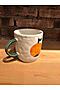 Чашка 400 мл керамическая термостойкая кружка глазурованная чашка с рисунком... Nothing Shop (Белый, оранжевый,) 300851 #302855