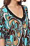 Блуза TUTACHI (Бирюзовый/Коричневый) 148 #61710