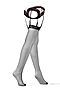 Комплект белья "Само совершенство": трусики с подвязками и чулки LE CABARET (Черный, Светло-розовый) 292576 #678803
