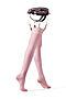 Комплект белья "Дикая орхидея": трусики с разрезом и чулки LE CABARET (Розовый, черный, белый) 292548 #683859