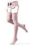 Комплект белья "Запретная страсть": трусики с подвязками и чулки LE CABARET (Черный, розовый) 292556 #684305