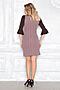 Платье LIKA DRESS (Пудрово розовый на коричневом) 29020 #691788