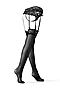 Комплект белья "Все о Еве": трусики с подвязками и чулки LE CABARET (Черный) 292521 #693445