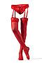 Комплект белья "Андромеда": трусики с подвязками и чулки LE CABARET (Красный) 292565 #693446