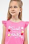 Комплект (футболка, шорты) MARK FORMELLE (Розовый +цветы на синем) 21-12509П-0-3 #707826