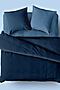 Комплект постельного белья Евро TEIKOVO (Тёмно-синий) 728044 #718634