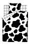 Комплект постельного белья 1,5-сп. TEIKOVO (Чёрный, Белый) 711601 #718814