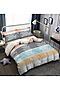 Комплект постельного белья 1,5-спальный AMORE MIO (Бежевый/голубой/серый/розовый) 23569 #730178